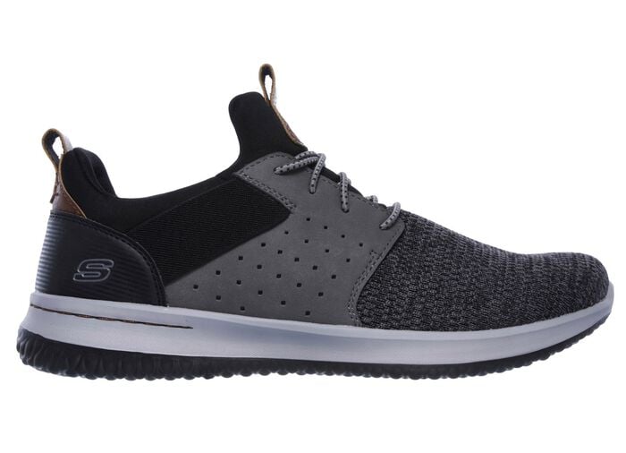 SKECHERS, leichte Herren-Slipper, mit elastischer Zierschn&uuml;rung 